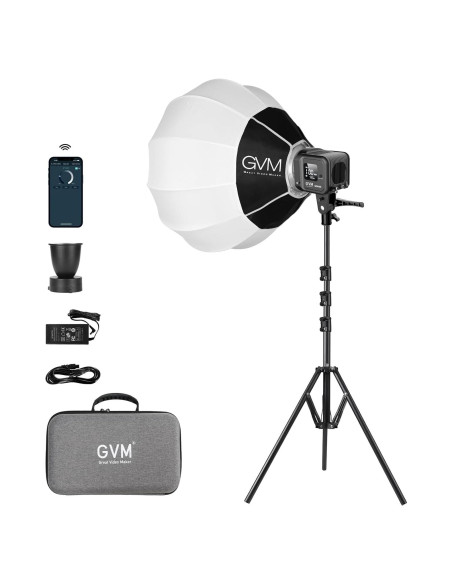 Luz de Video LED GVM SD80S 80W con Softbox y Trípode Luz de Video LED GVM SD80S 80W con Softbox y Trípode