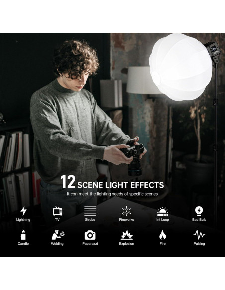 Luz de Video LED GVM SD80S 80W con Softbox y Trípode Luz de Video LED GVM SD80S 80W con Softbox y Trípode