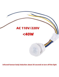 Detector de Movimiento Infrarrojo PIR TEAMWILL 5 Pcs 110V 2