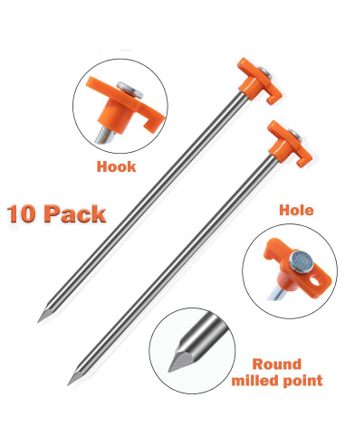 Estacas de Jardín Cheardia 10 Pack 26.04 cm Metal Resistente