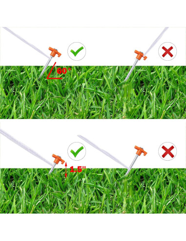 Estacas de Jardín Cheardia 10 Pack 26.04 cm Metal Resistente