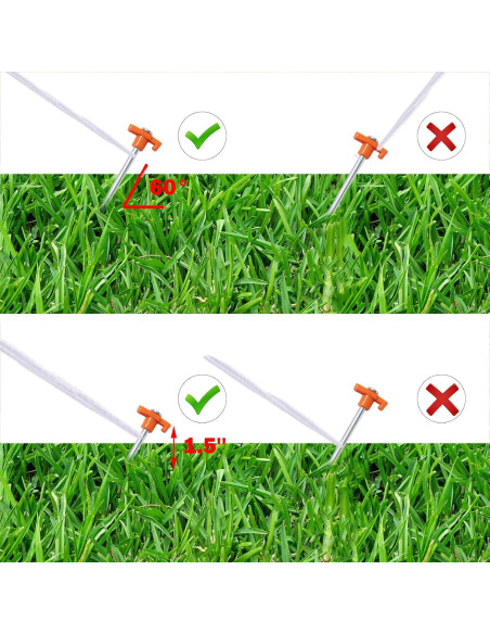 Estacas de Jardín Cheardia 10 Pack 26.04 cm Metal Resistente