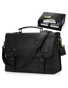 Bolsa de Mensajero Rainsmore 43 cm Cuero Impermeable Vintage