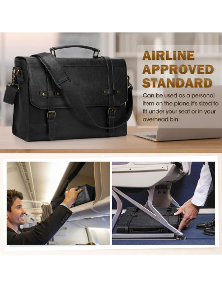 Bolsa de Mensajero Rainsmore 43 cm Cuero Impermeable Vintage