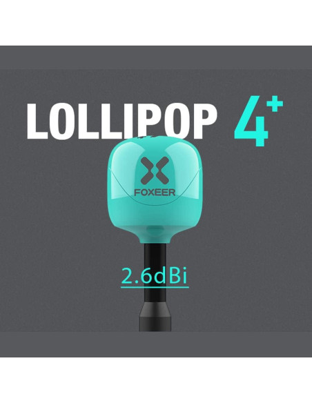 2 Antenas FPV Foxeer Lollipop 4 Plus 2.6dBi 5.75GHz RHCP