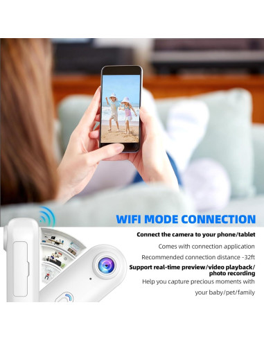 Cámara de acción Dahocamgo 4K Mini WiFi Resistente al Agua