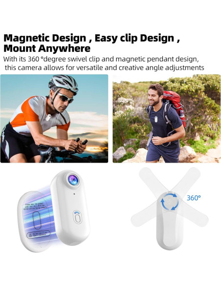 Cámara de acción Dahocamgo 4K Mini WiFi Resistente al Agua