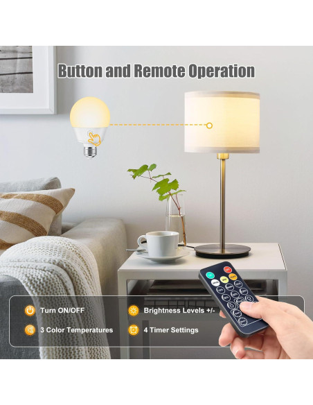 Bombilla LED Recargable E26 Brightown con Control Remoto 700LM