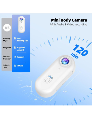 Cámara de acción Dahocamgo 4K Mini WiFi Resistente al Agua