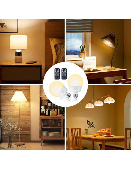 Bombilla LED Recargable E26 Brightown con Control Remoto 700LM
