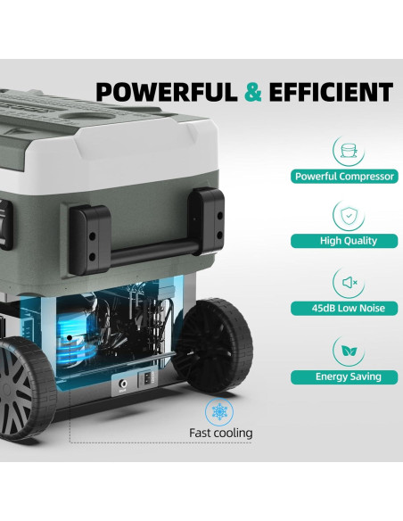 Refrigerador Portátil Alpicool ZGW41 42QT 12V Doble Zona Refrigerador Portátil Alpicool ZGW41 42QT 12V Doble Zona