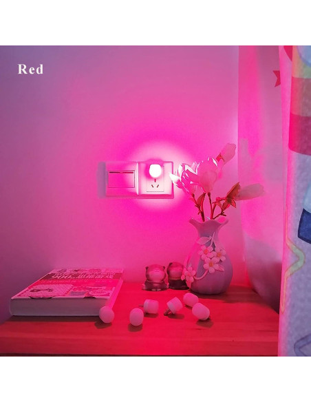 Luz Nocturna USB Sokelinn-six 6 Pack LED Mini Rojo