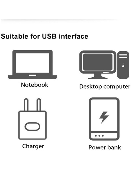 Luz Nocturna USB Sokelinn-six 6 Pack LED Mini Rojo