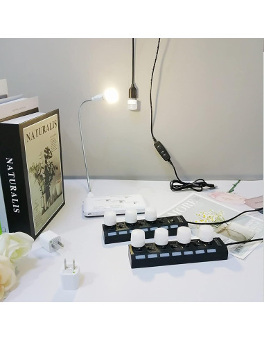 Luz Nocturna USB Sokelinn-six 6 Pack LED Mini Rojo