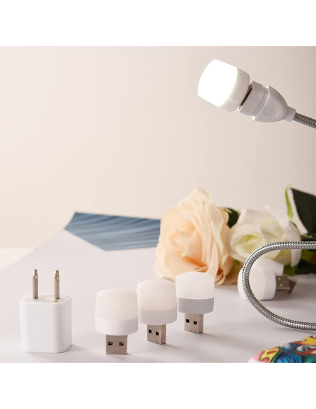 Luz Nocturna USB Sokelinn-six 6 Pack LED Mini Rojo