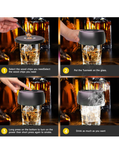 Kit de Ahumador Eléctrico Parquix con 6 Astillas de Madera