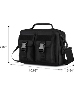 Bolsa Mensajera Táctica Huntvp Nylon Multifuncional USB 30x21cm 2