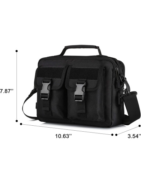 Bolsa Mensajera Táctica Huntvp Nylon Multifuncional USB 30x21cm