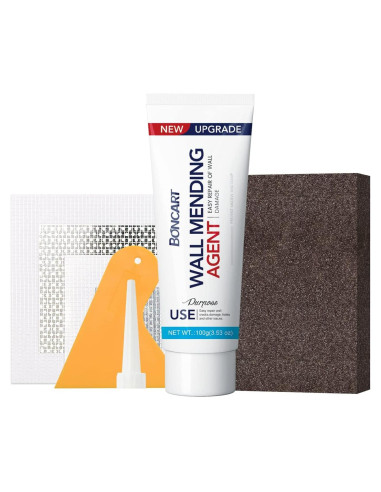 Kit de Reparación de Pared Boncart - Masilla 100g y Parche 2" a 4"