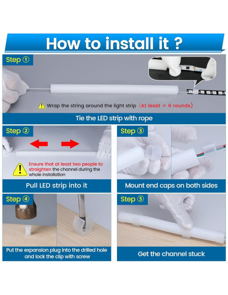 Canal LED de Silicona Muzata 5M IP67 Flexible para Tiras LED