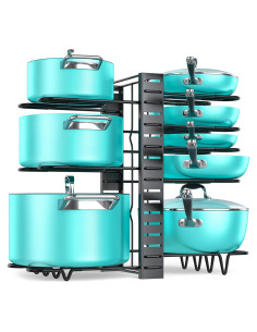 Organizador de Ollas y Sartenes MUDEELA Ajustable 8 Niveles