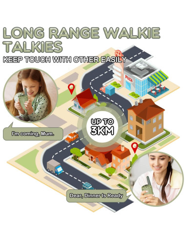 Walkie Talkies Recargables Selieve T-888 Verde Militar 22 Canales