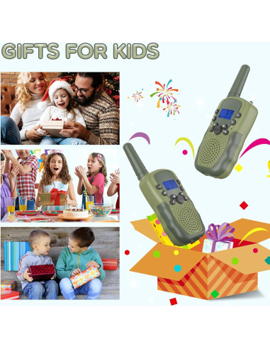 Walkie Talkies Recargables Selieve T-888 Verde Militar 22 Canales