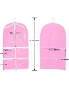 Bolsa de baile para niños WJWSKI rosa 93.98 cm impermeable 2