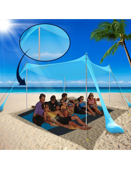 Postes de Carpa de Aluminio BOTINDO 1.98m para Playa (2)