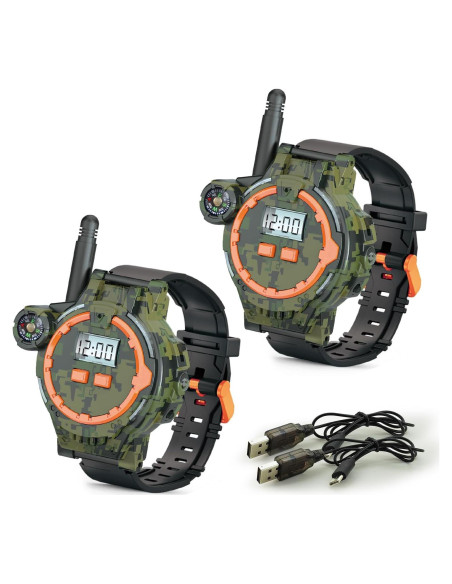 Walkie Talkie Recargable para Niños Gantan Camo 100-150m
