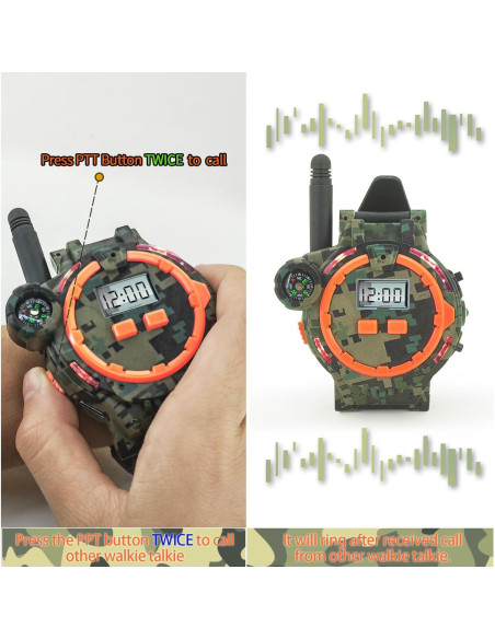 Walkie Talkie Recargable para Niños Gantan Camo 100-150m