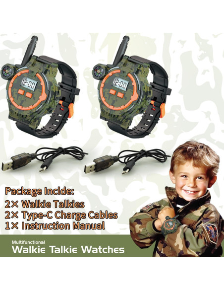 Walkie Talkie Recargable para Niños Gantan Camo 100-150m