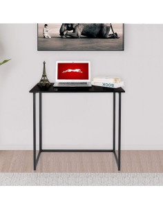 Mesa Plegable para Computadora Leopard HomeOfficeDesk Negra 2