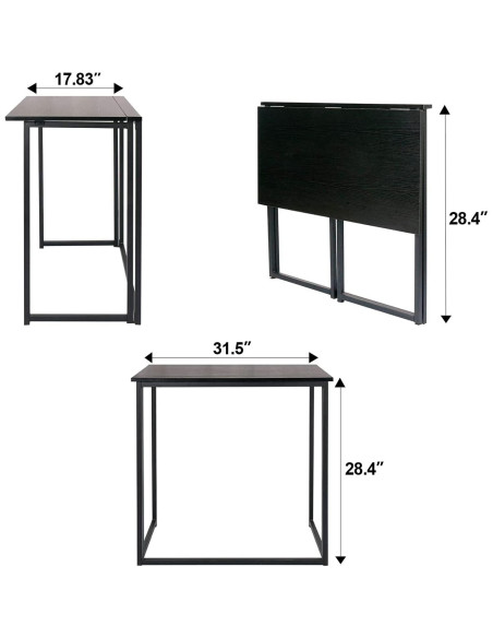 Mesa Plegable para Computadora Leopard HomeOfficeDesk Negra