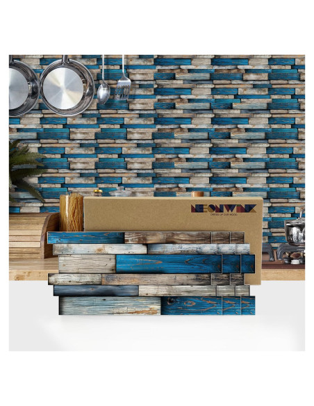 Azulejos autoadhesivos de vinilo Neonwink 25 piezas 24.6x12 cm Azulejos autoadhesivos de vinilo Neonwink 25 piezas 24.6x12 cm