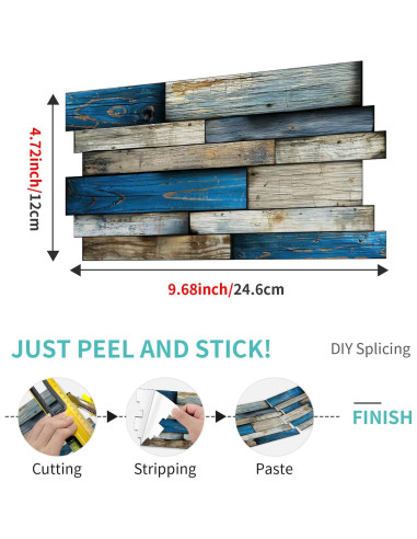 Azulejos autoadhesivos de vinilo Neonwink 25 piezas 24.6x12 cm