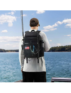 Mochila de Pesca Piscifun TBG021 20L con Soporte y Cubierta 2