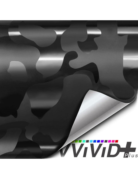 Vinilo Camuflaje VViViD+ Negro Multi-Finish 30.48x152.4cm