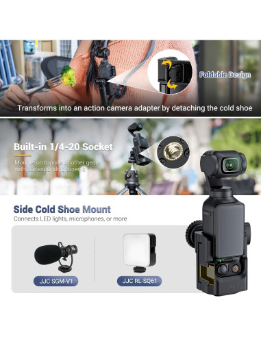 Adaptador de Expansión 3-en-1 JJC para DJI Osmo Pocket 3