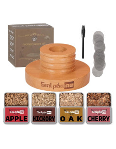 Kit de Ahumador de Cócteles Smlpuame con 4 Sabores de Madera