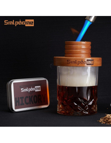 Kit de Ahumador de Cócteles Smlpuame con 4 Sabores de Madera