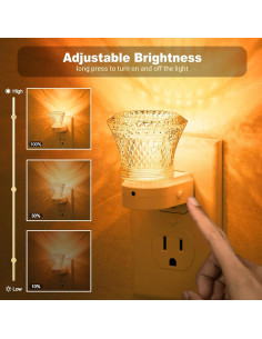 Luz Nocturna Enchufable JandCase Ámbar 1600K - 2 Paquete 2