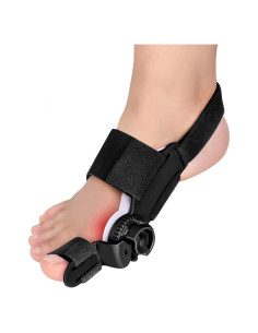 Corrector de Juanetes VEOOK Ajustable Negro para Alivio de Hallux Valgus