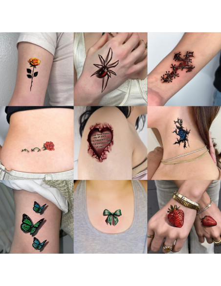 77 Hojas Tatuajes Temporales Dragón Calavera Serpiente Gabizafia