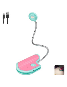 Luz de Libro LED BIGMONAT Azul Recargable y Regulable