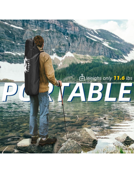 Silla de Hamaca Plegable Fragess con Respaldo Ajustable 150kg