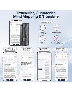 Grabadora de Voz AI Zotduo 64GB con Transcripción y Traducción 2