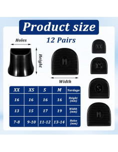 12 Pares de Protectores de Tacón Alto TIESOME - Antideslizantes 2