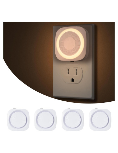 Luces Nocturnas LED Regulables Weekuu, Sensor Automático, 4 Pzs