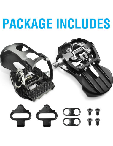 Pedales SPD Doble Cara MARQUE para Bicicleta Estacionaria